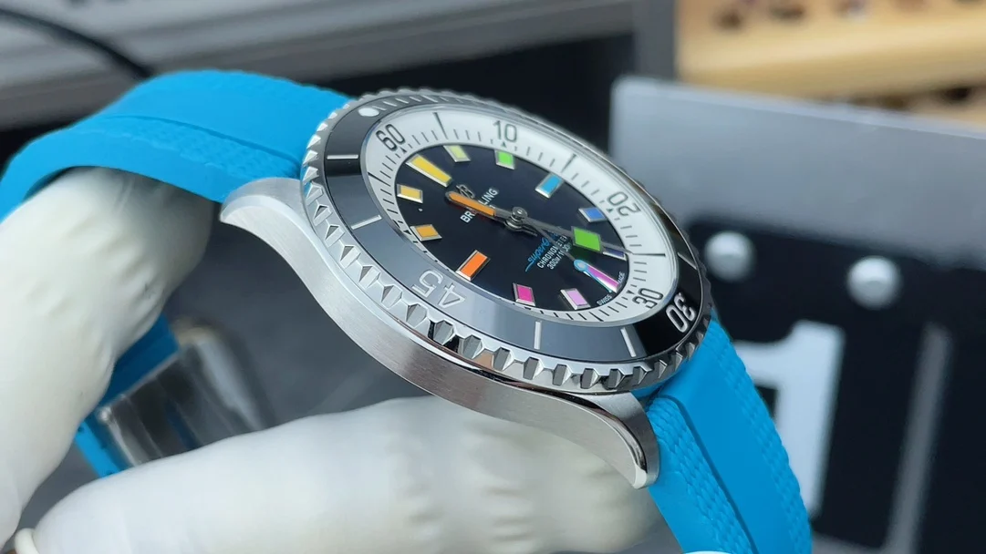 Breitling Superocean Rainbow — photographed off the sweep