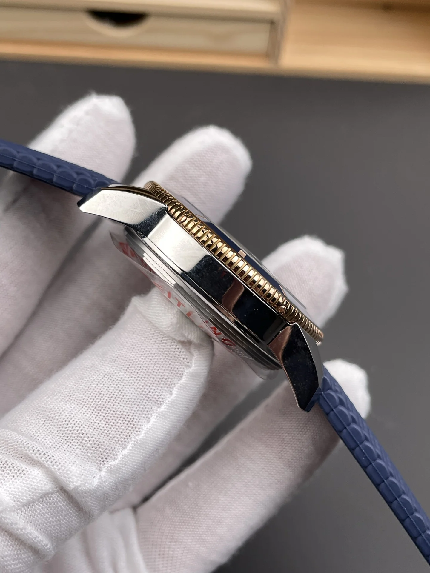 Breitling Superocean Rose Gold 40mm — photographed off the sweep