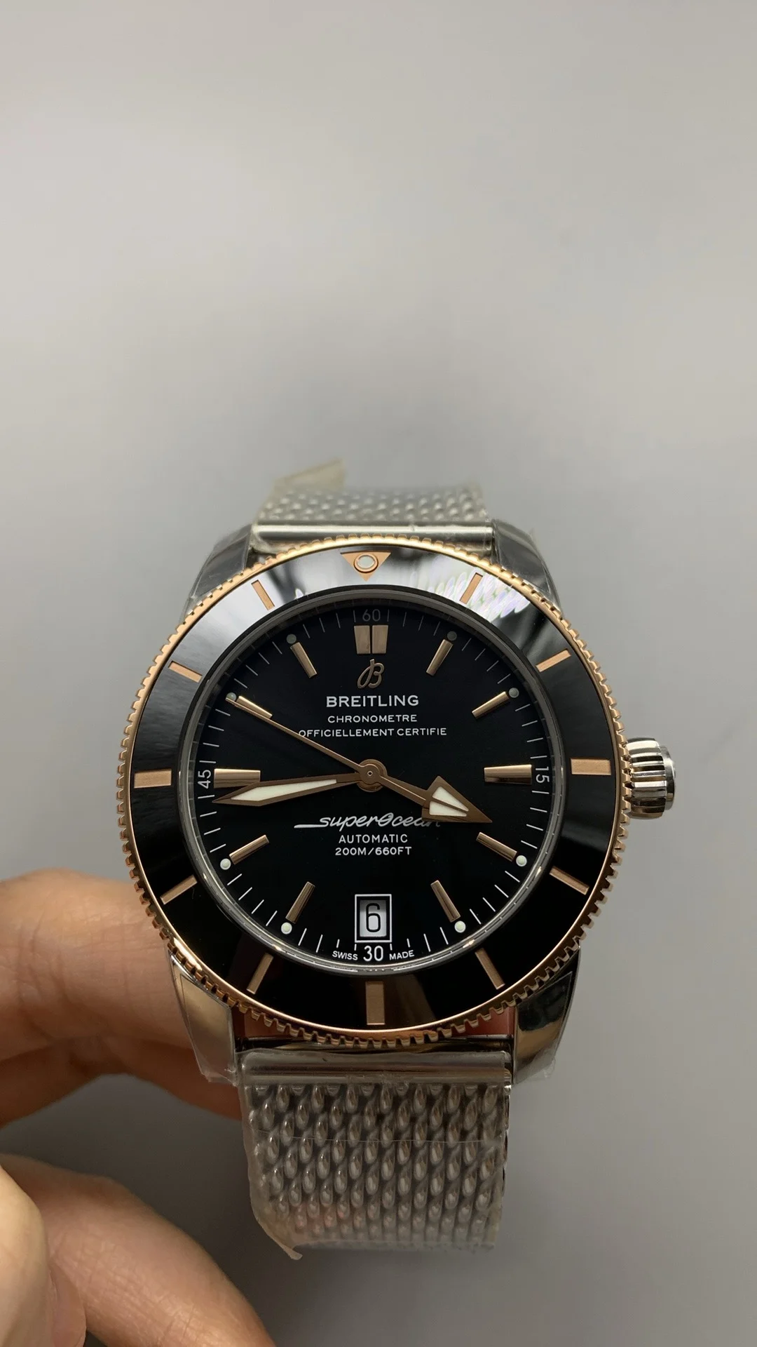 Breitling Superocean Rose Gold Black Dial