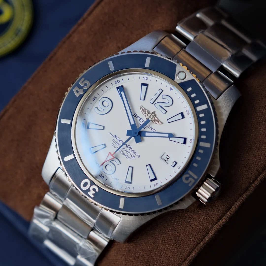 Breitling Superocean Steel 42mm — photographed off the sweep