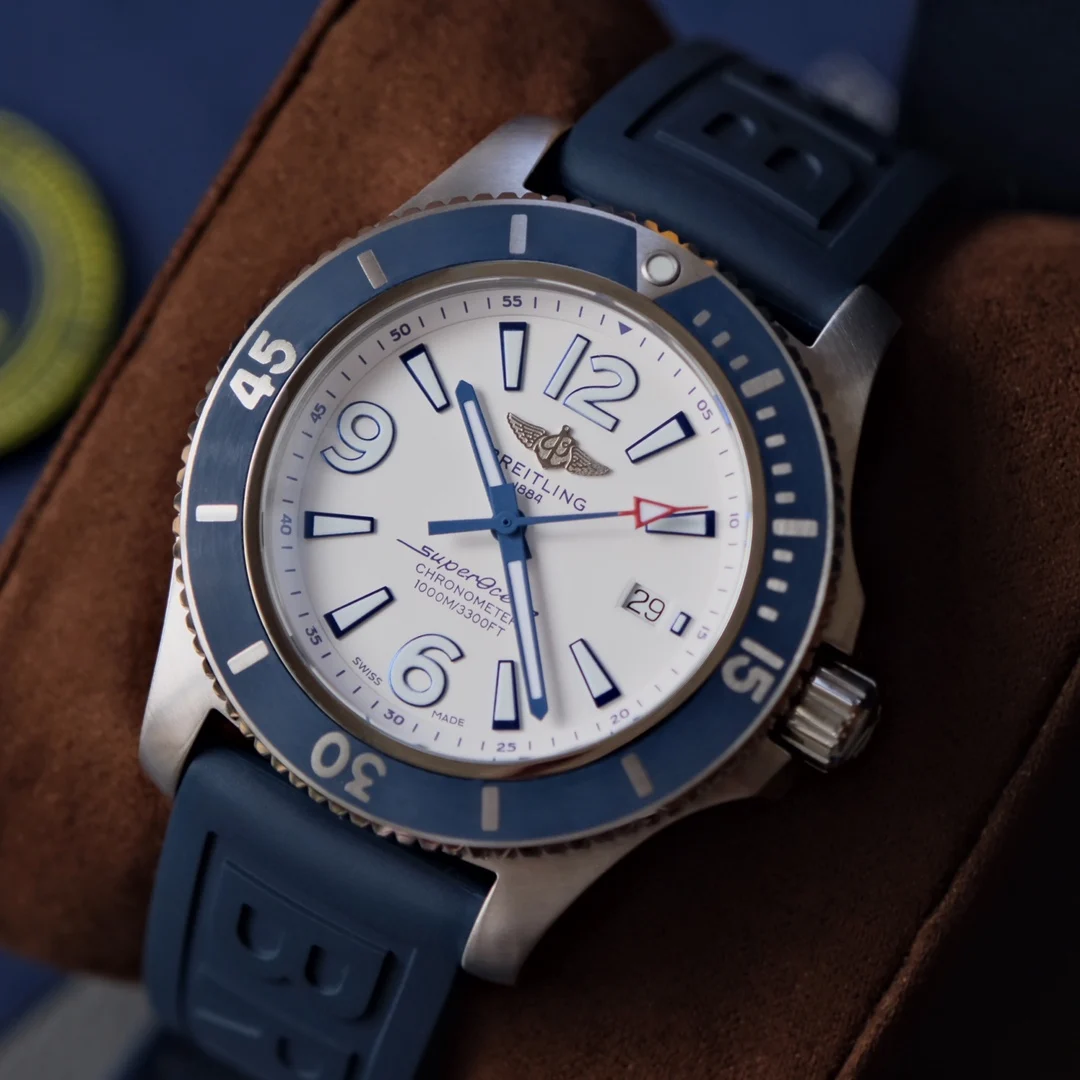 Breitling Superocean Steel 42mm — photographed off the sweep