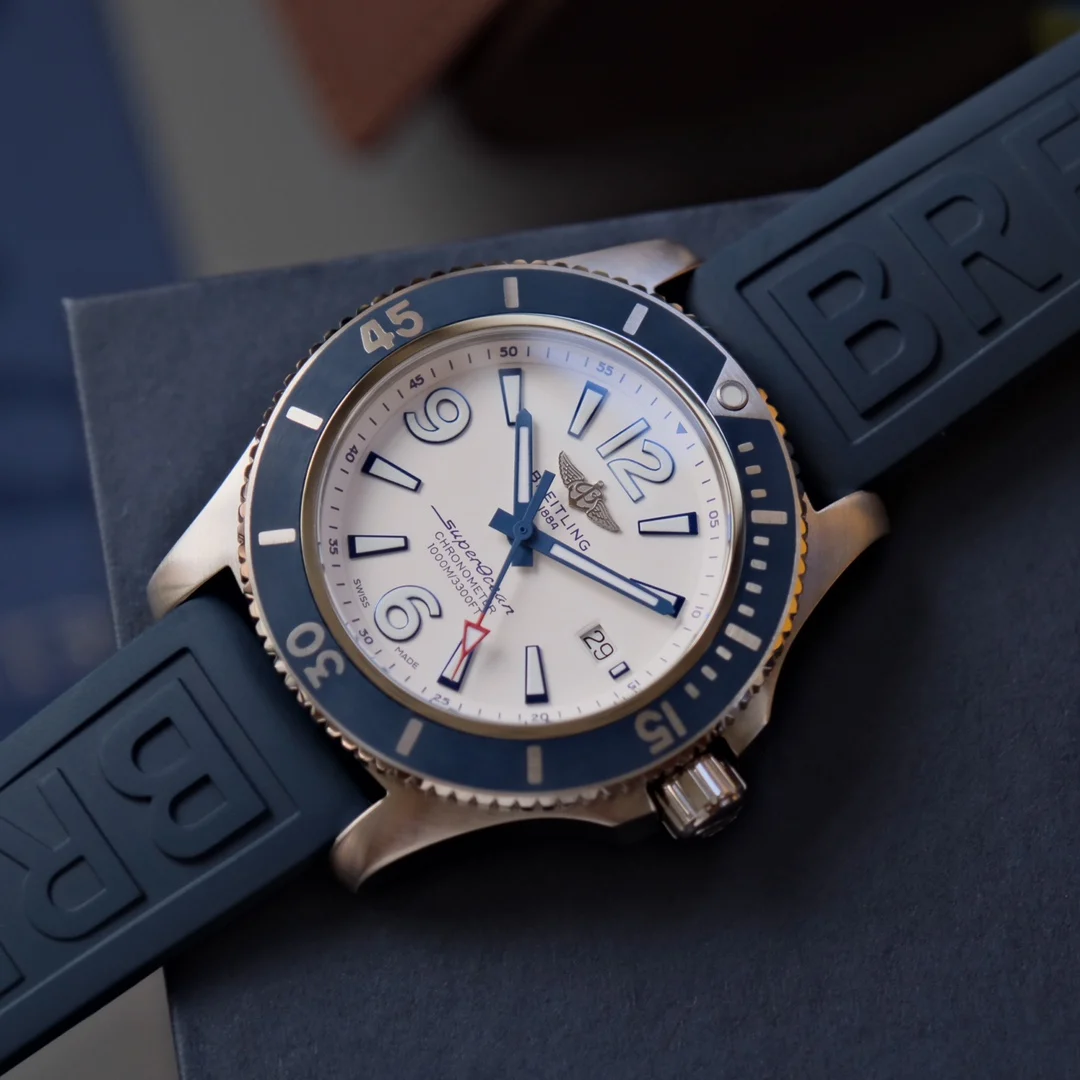 Breitling Superocean Steel 42mm — photographed off the sweep