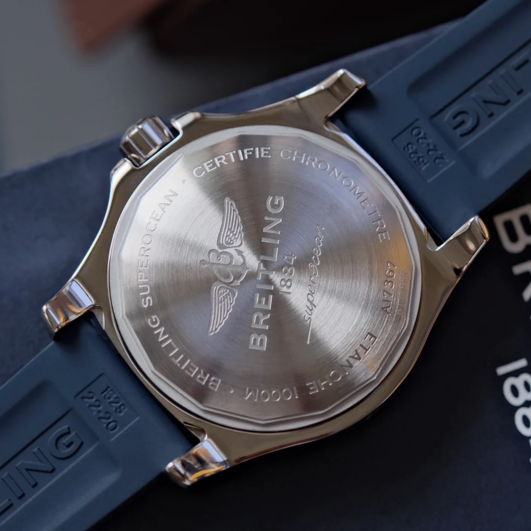 Breitling Superocean Steel 42mm — photographed off the sweep