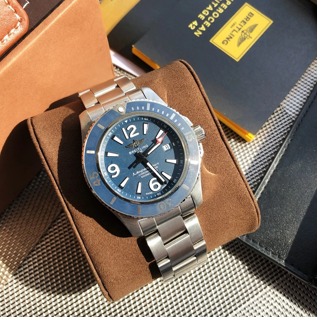 Breitling Superocean Steel 44mm — photographed off the sweep