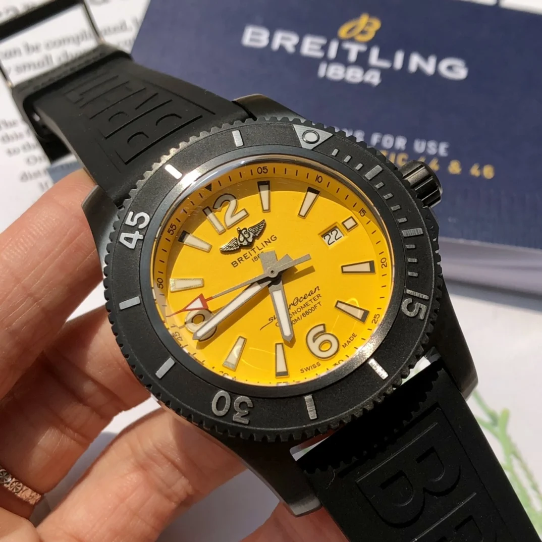 Breitling Superocean Steel 46mm — photographed off the sweep