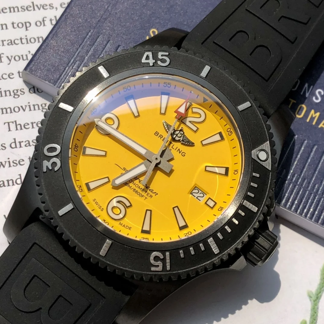 Breitling Superocean Steel 46mm — photographed off the sweep