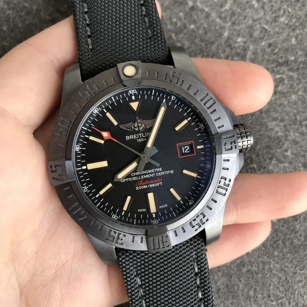 Breitling Titanium Black Dial — photographed off the sweep