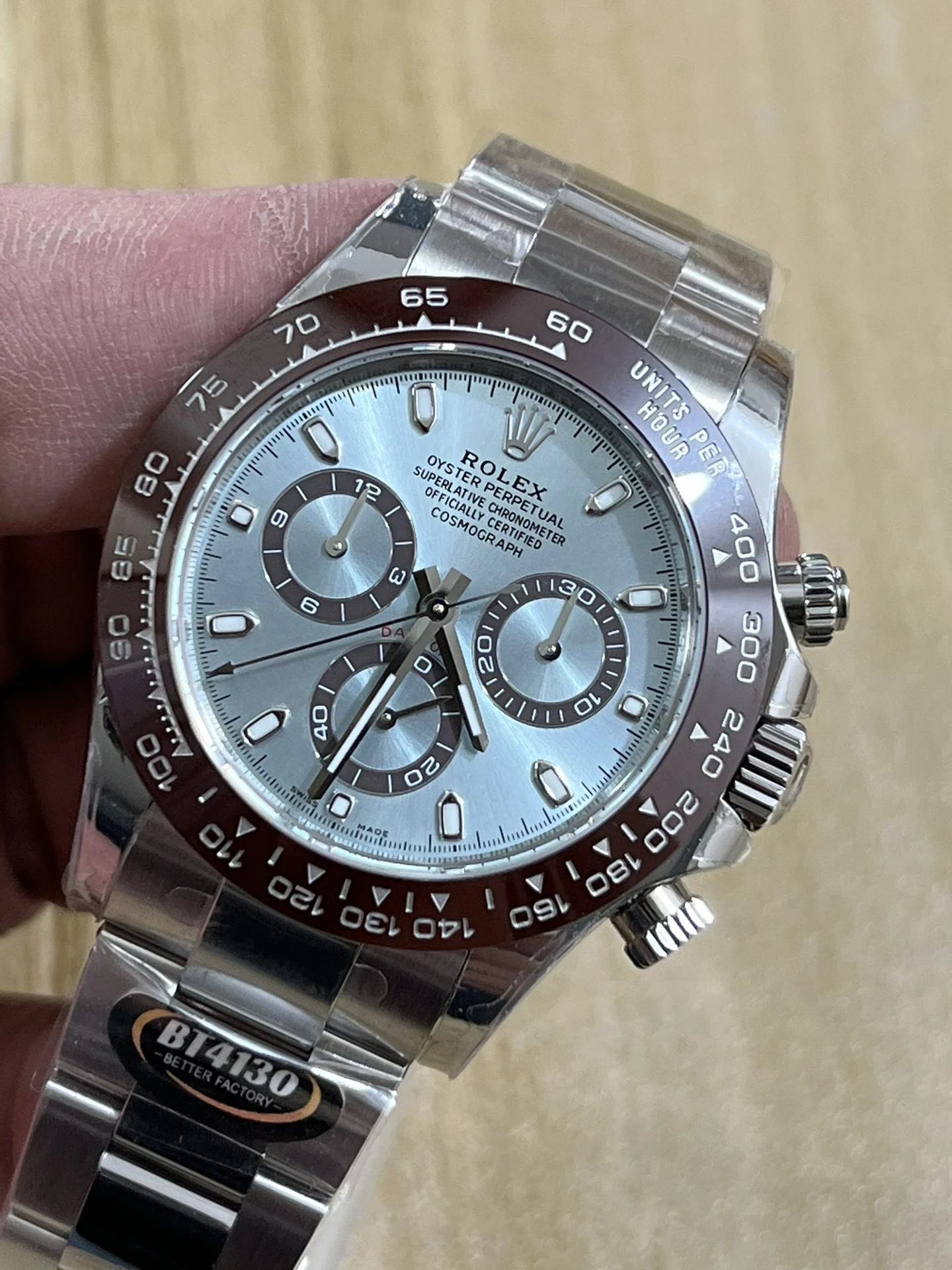 BT4130 Ice Blue Striped Dingdi — photographed off the sweep
