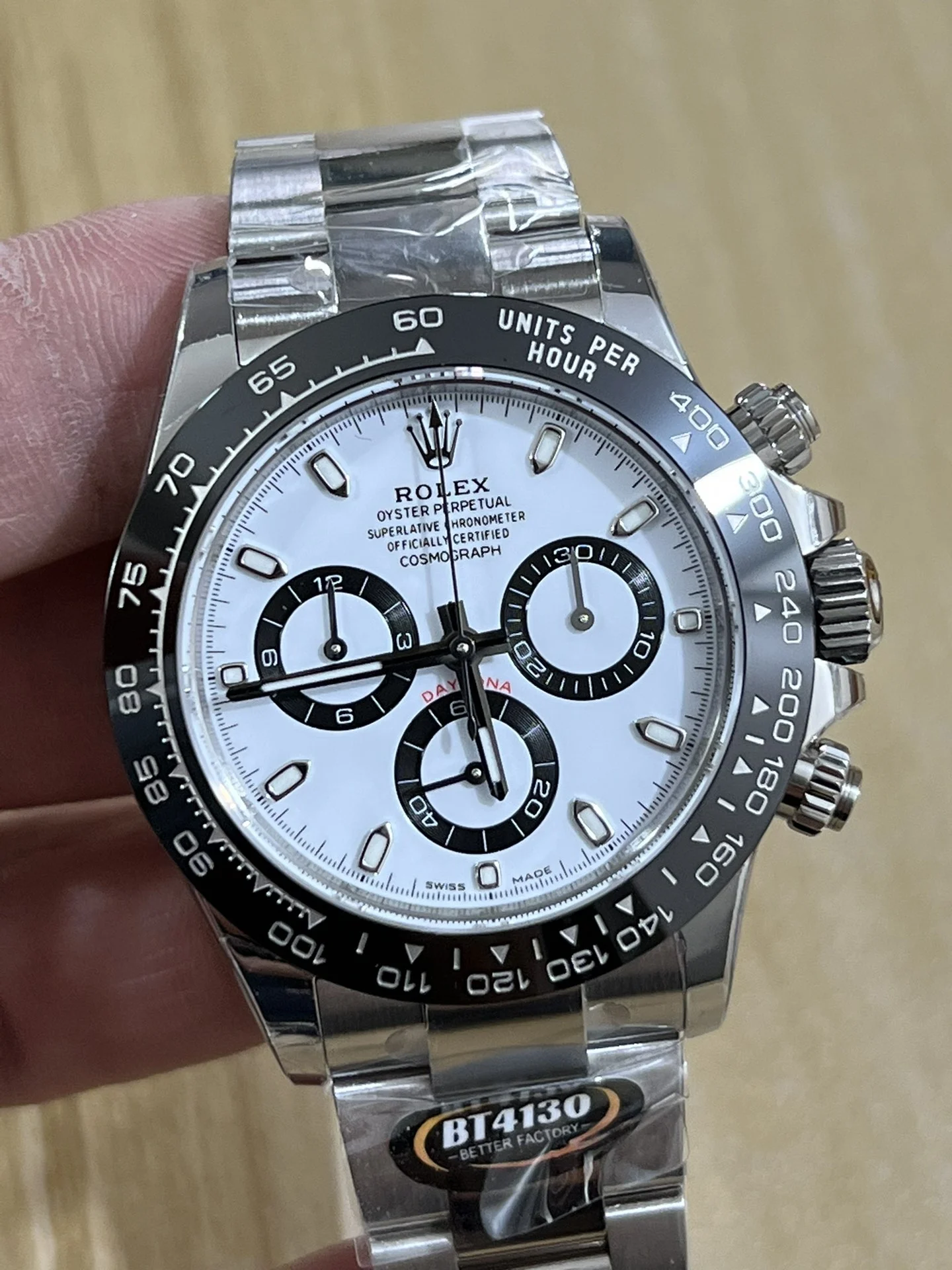 BT4130 White Panda — photographed off the sweep