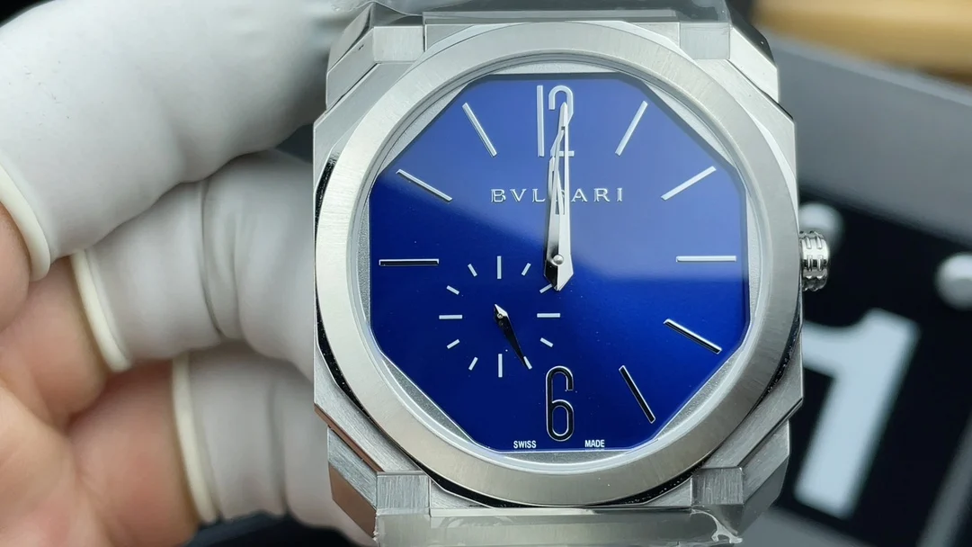 Bulgari Blue Dial — photographed off the sweep
