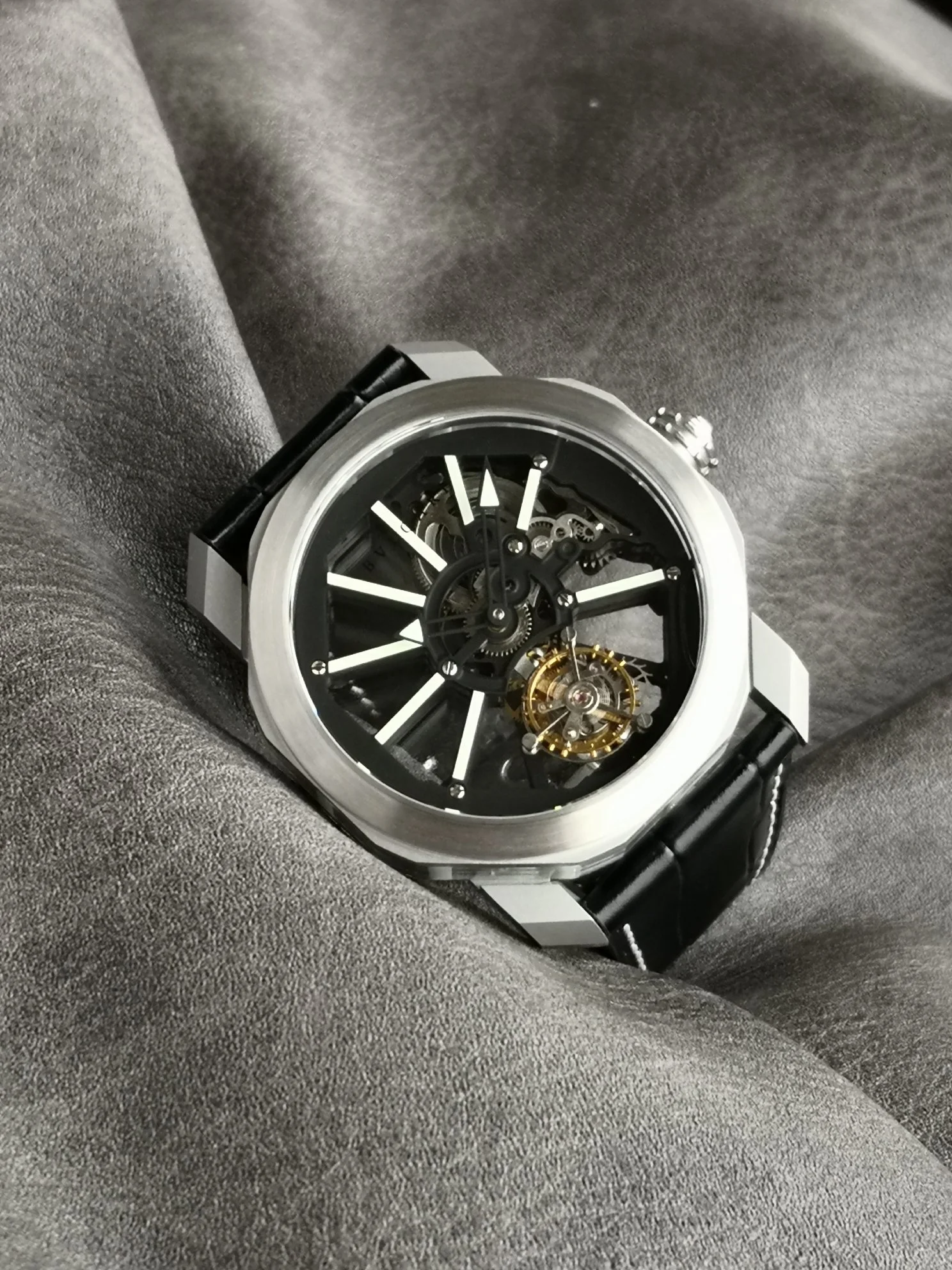 Bulgari Octo Tourbillon — photographed off the sweep