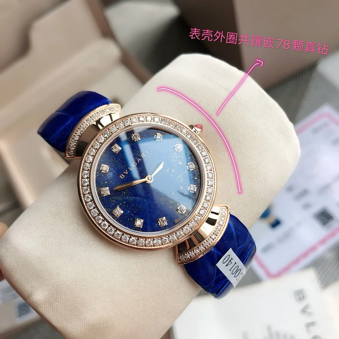 Bulgari Rose Gold Diamond-Set 30mm — photographed off the sweep