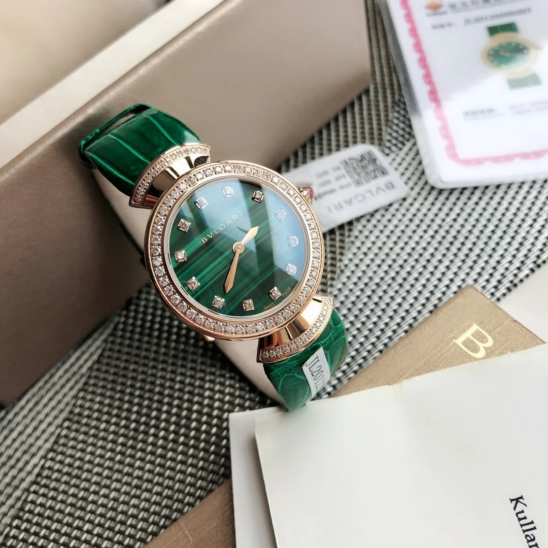 Bulgari Rose Gold Diamond-Set 30mm — photographed off the sweep