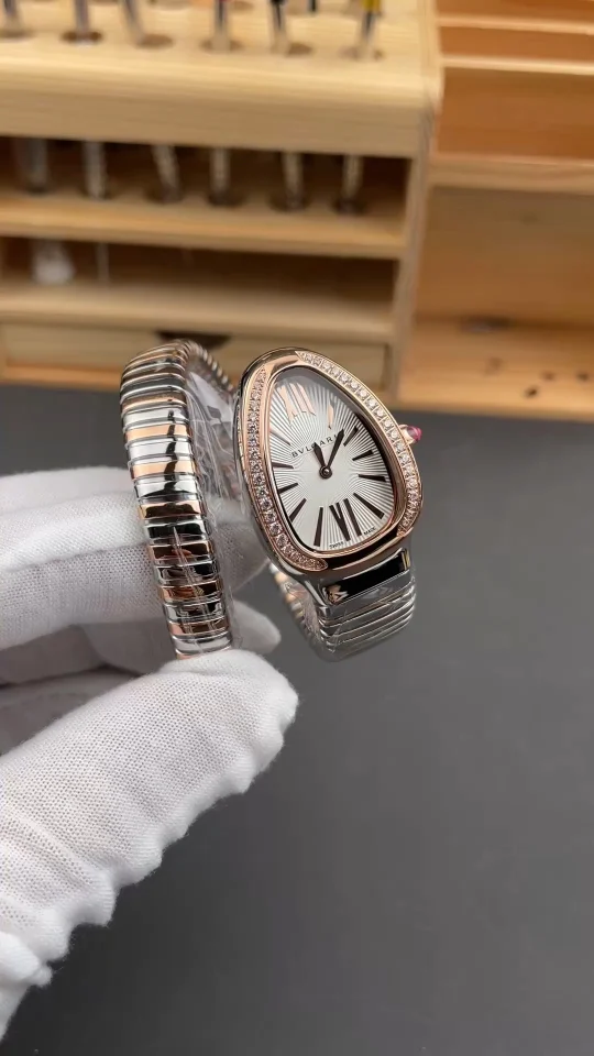 Bulgari Rose Gold Diamond-Set 35mm