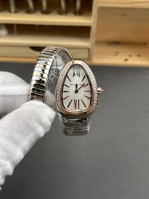 Bulgari Rose Gold Diamond-Set 35mm