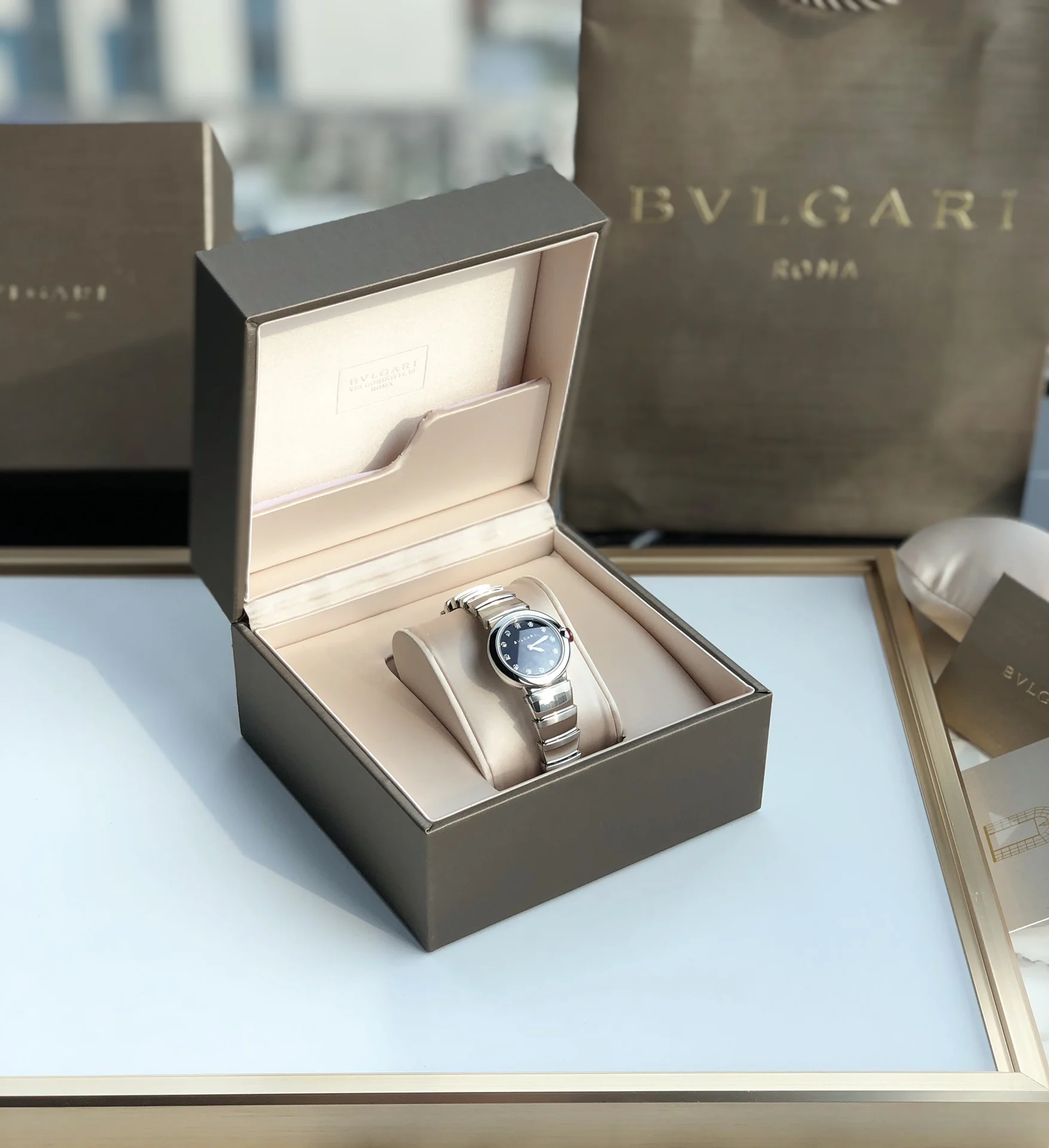 Bulgari Steel Blue Dial