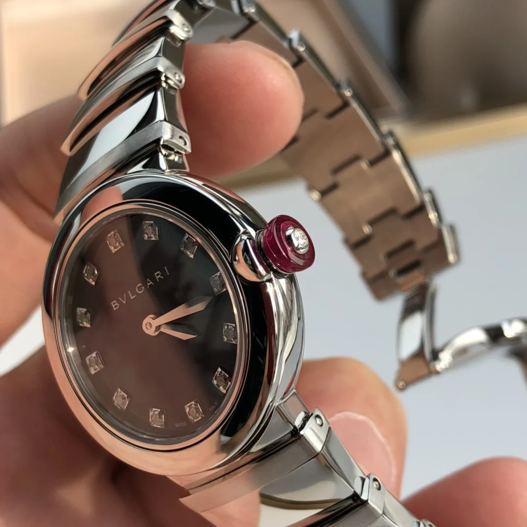 Bulgari Steel Blue Dial — photographed off the sweep