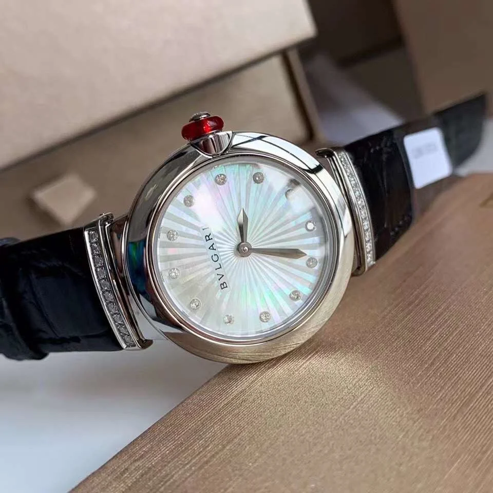Bulgari Steel Diamond-Set 30mm — photographed off the sweep