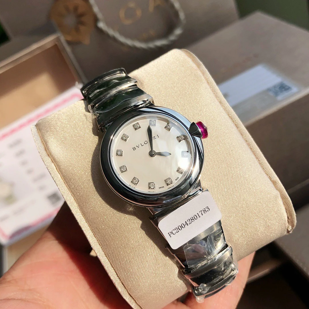 Bulgari Steel White Dial — photographed off the sweep