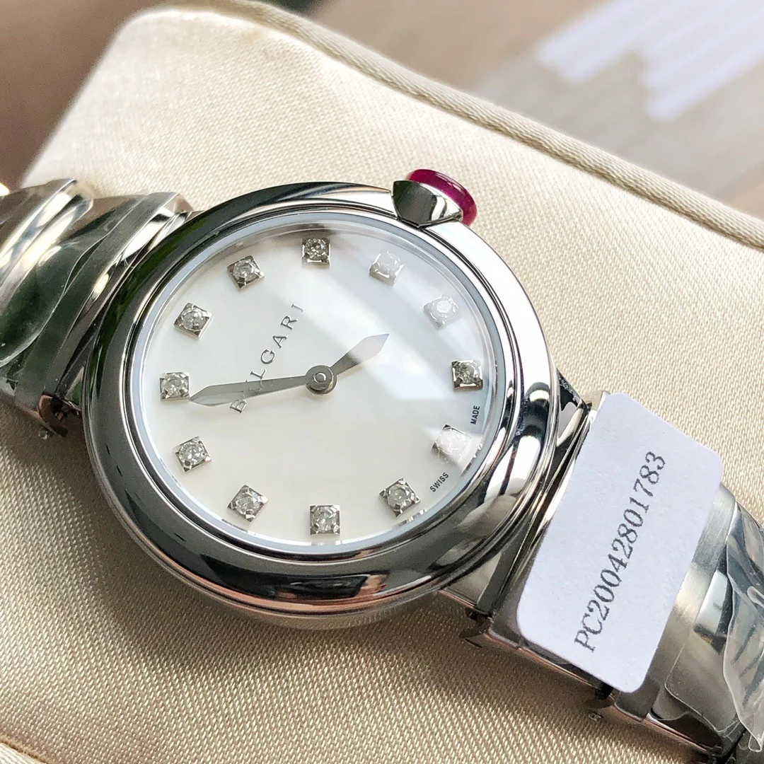 Bulgari Steel White Dial — photographed off the sweep