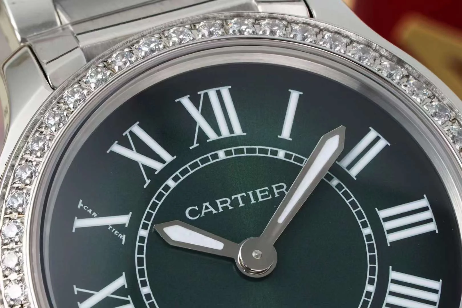 Cartier 29mm — photographed off the sweep
