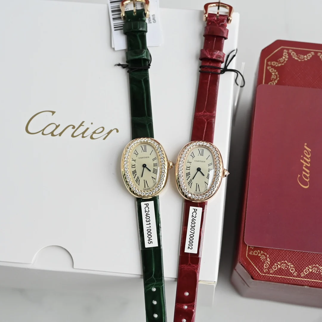 Cartier Baignoire Steel Green Dial