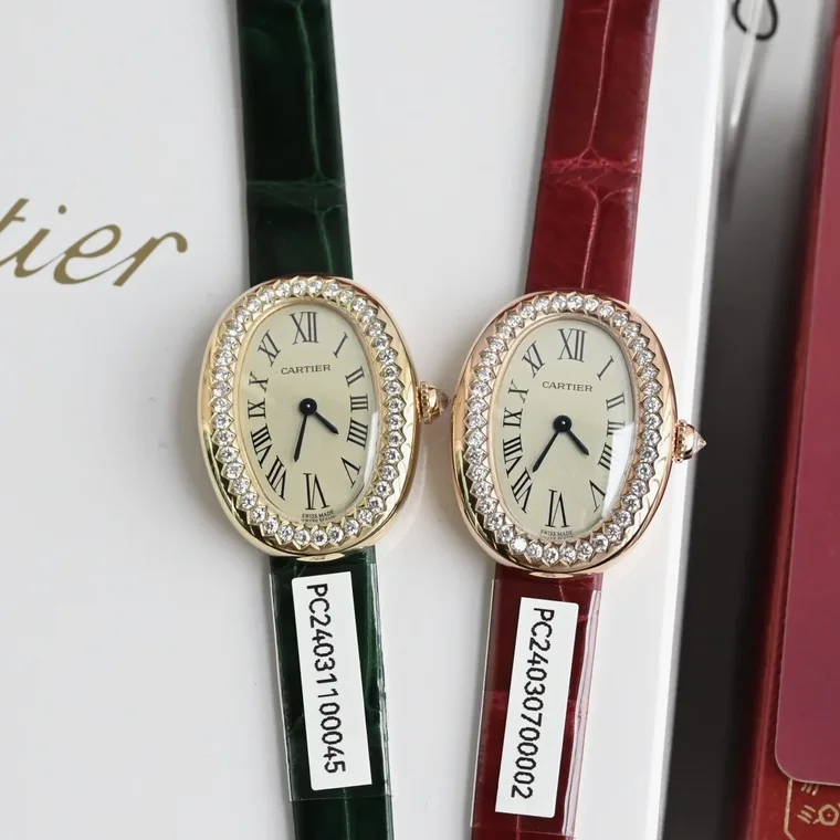 Cartier Baignoire Steel Green Dial