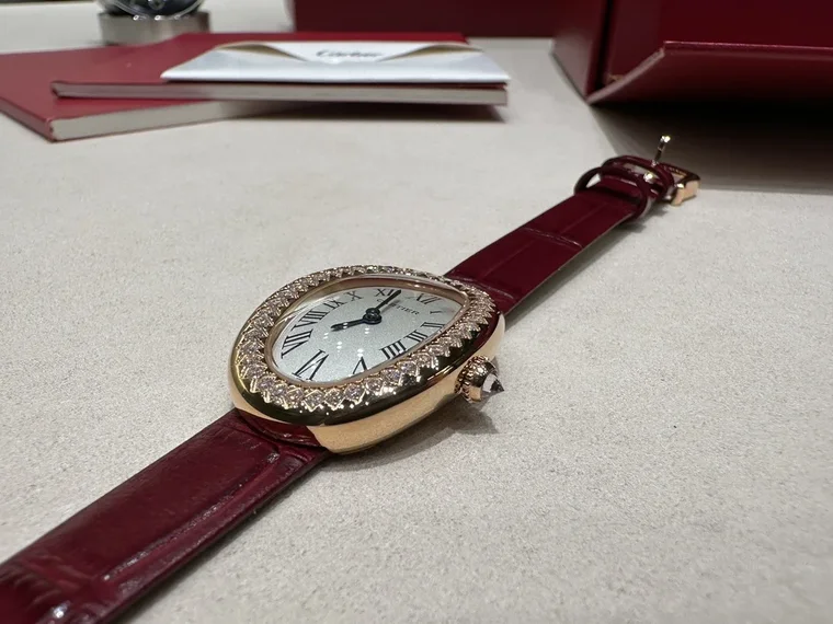 Cartier Baignoire Steel Silver Dial 32 × 26mm