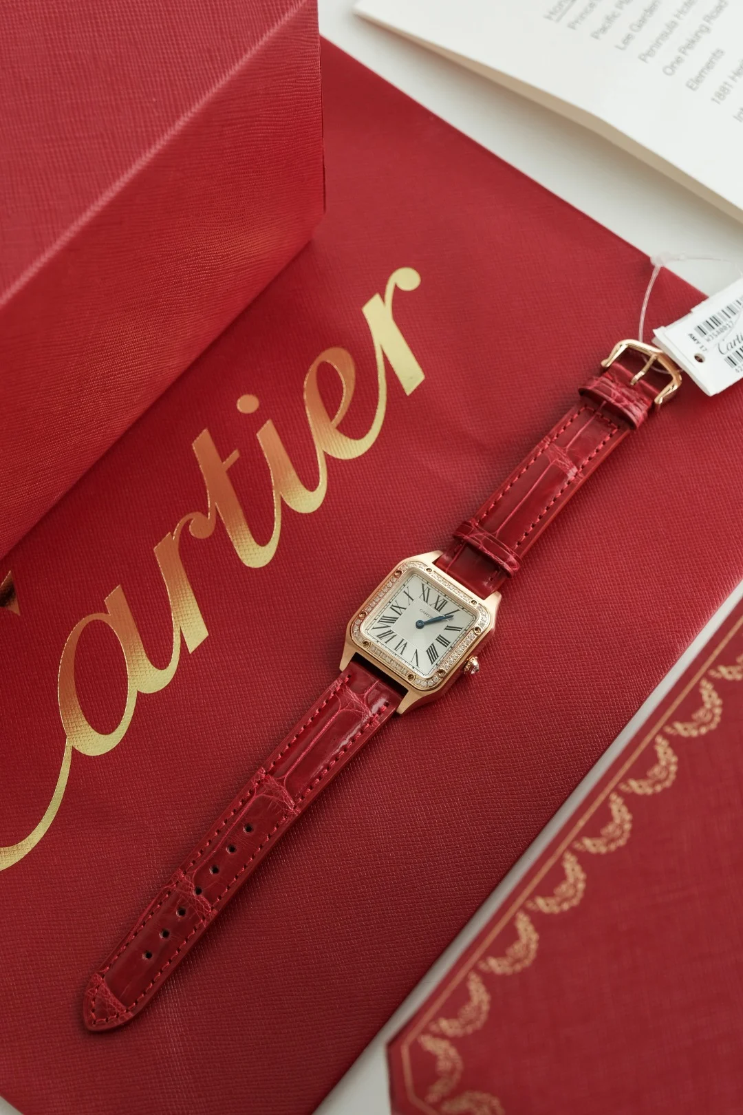 Cartier Ballon Bleu 28mm — photographed off the sweep