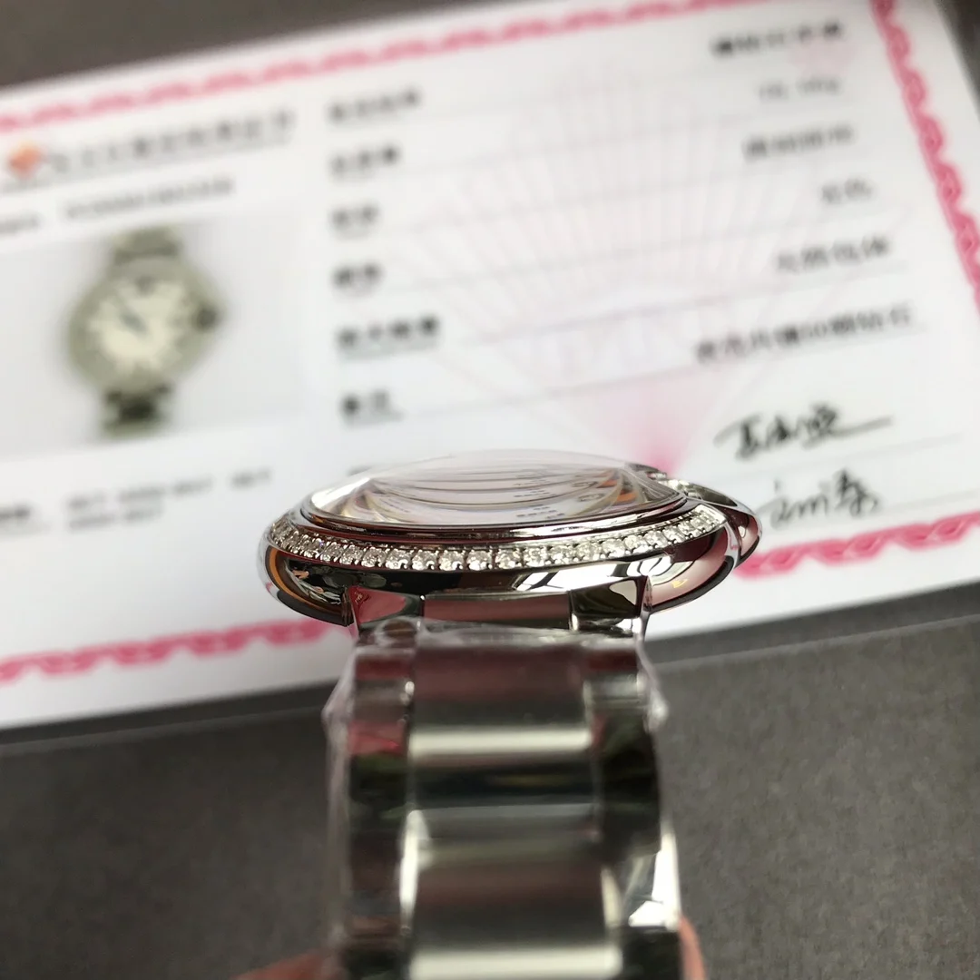 Cartier Ballon Bleu 33mm — photographed off the sweep