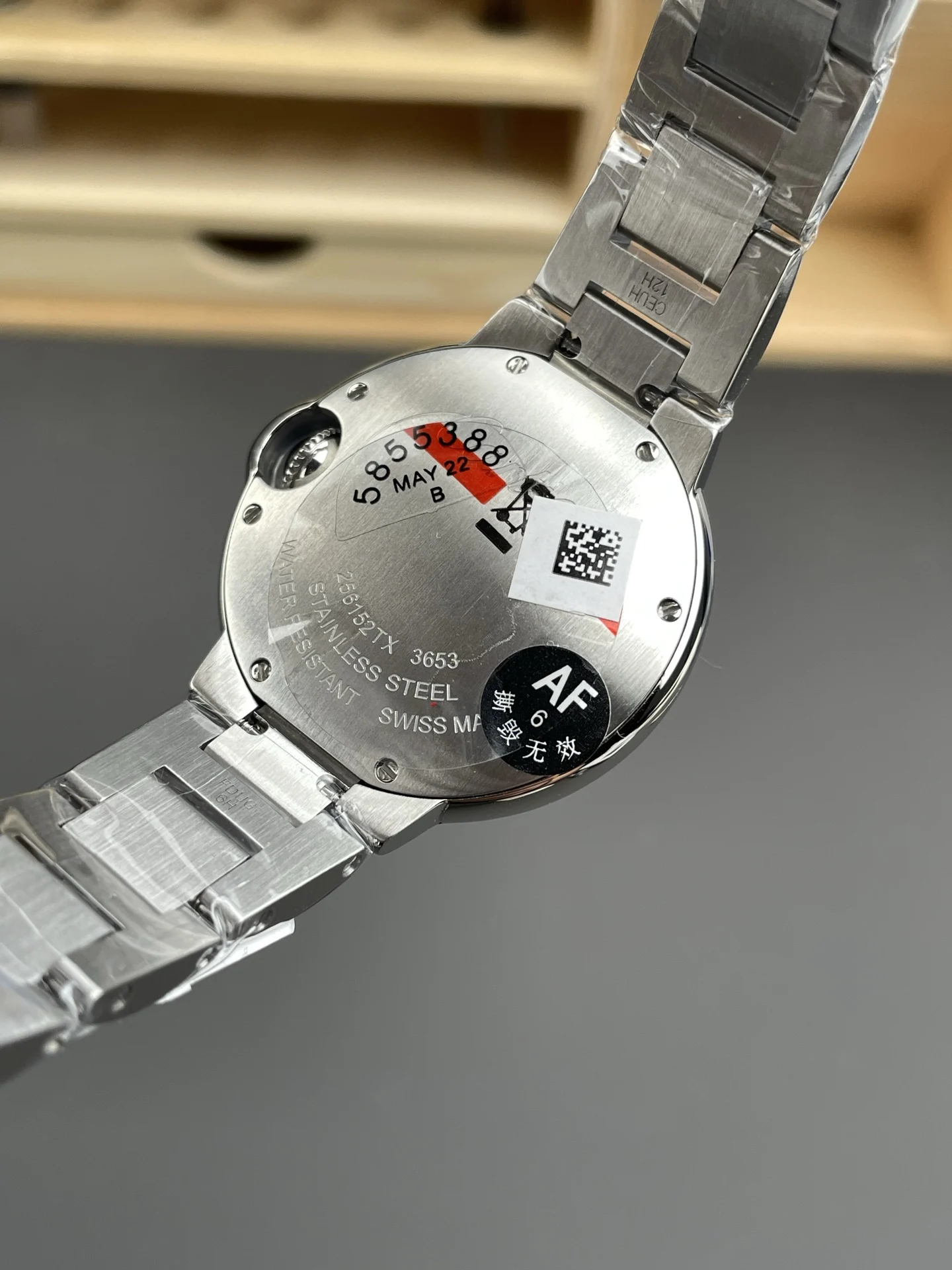 Cartier Ballon Bleu 33mm — photographed off the sweep