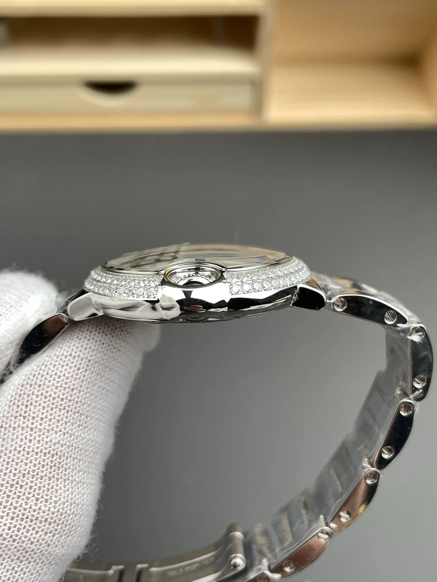 Cartier Ballon Bleu 33mm — photographed off the sweep