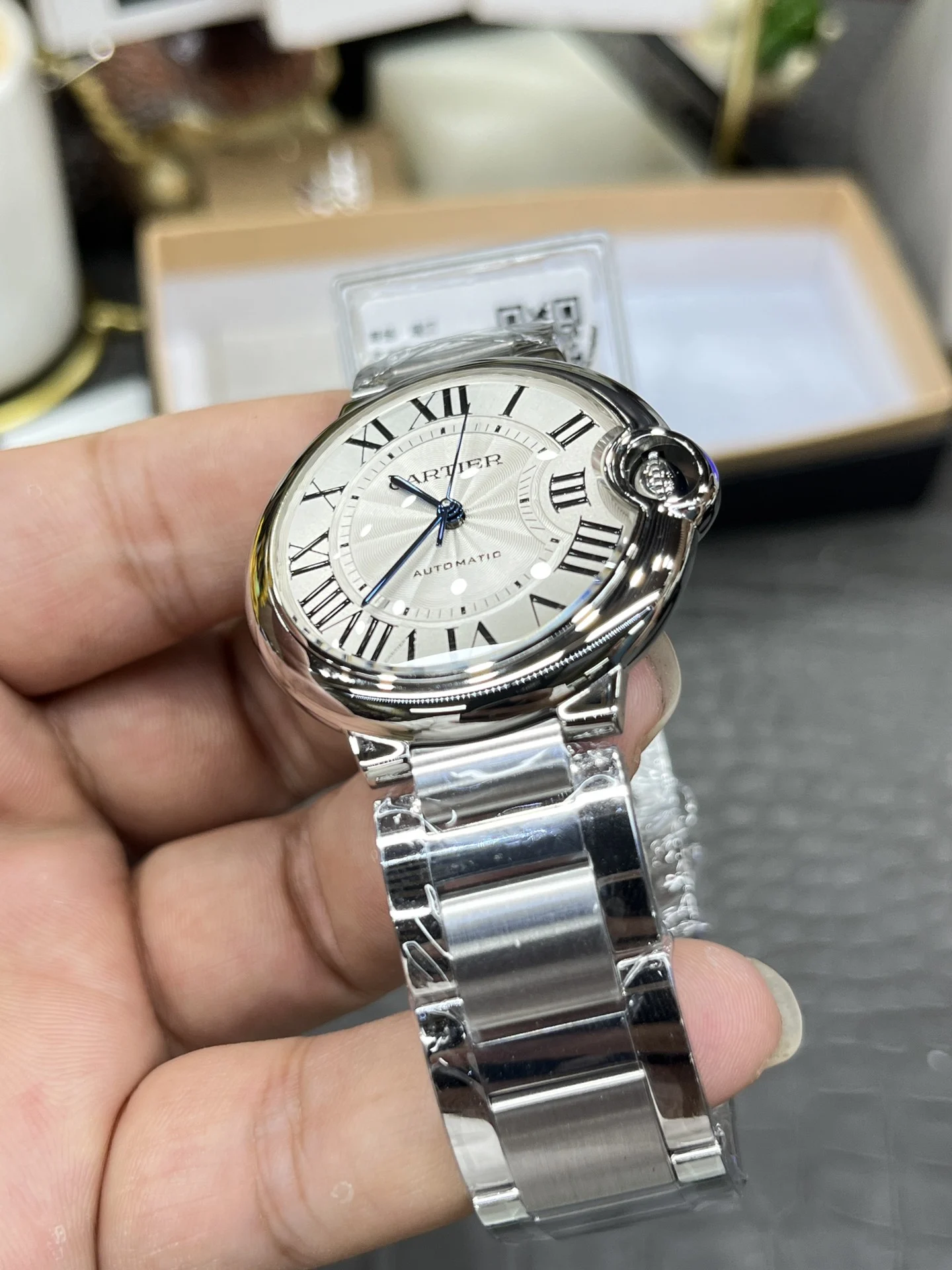 Cartier Ballon Bleu 36mm — photographed off the sweep