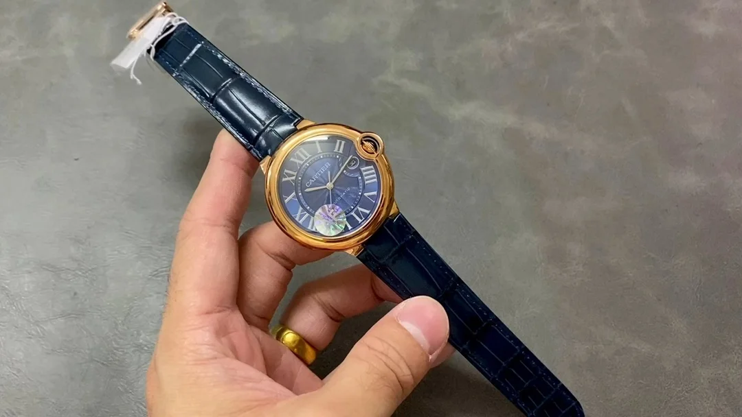 Cartier Ballon Bleu 42mm — photographed off the sweep
