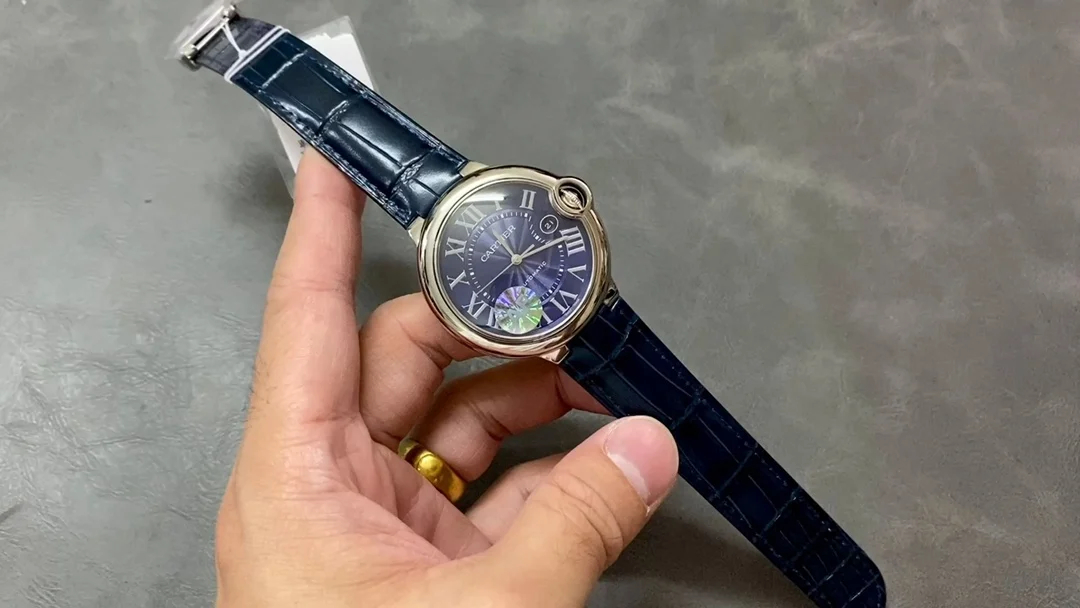 Cartier Ballon Bleu 42mm — photographed off the sweep