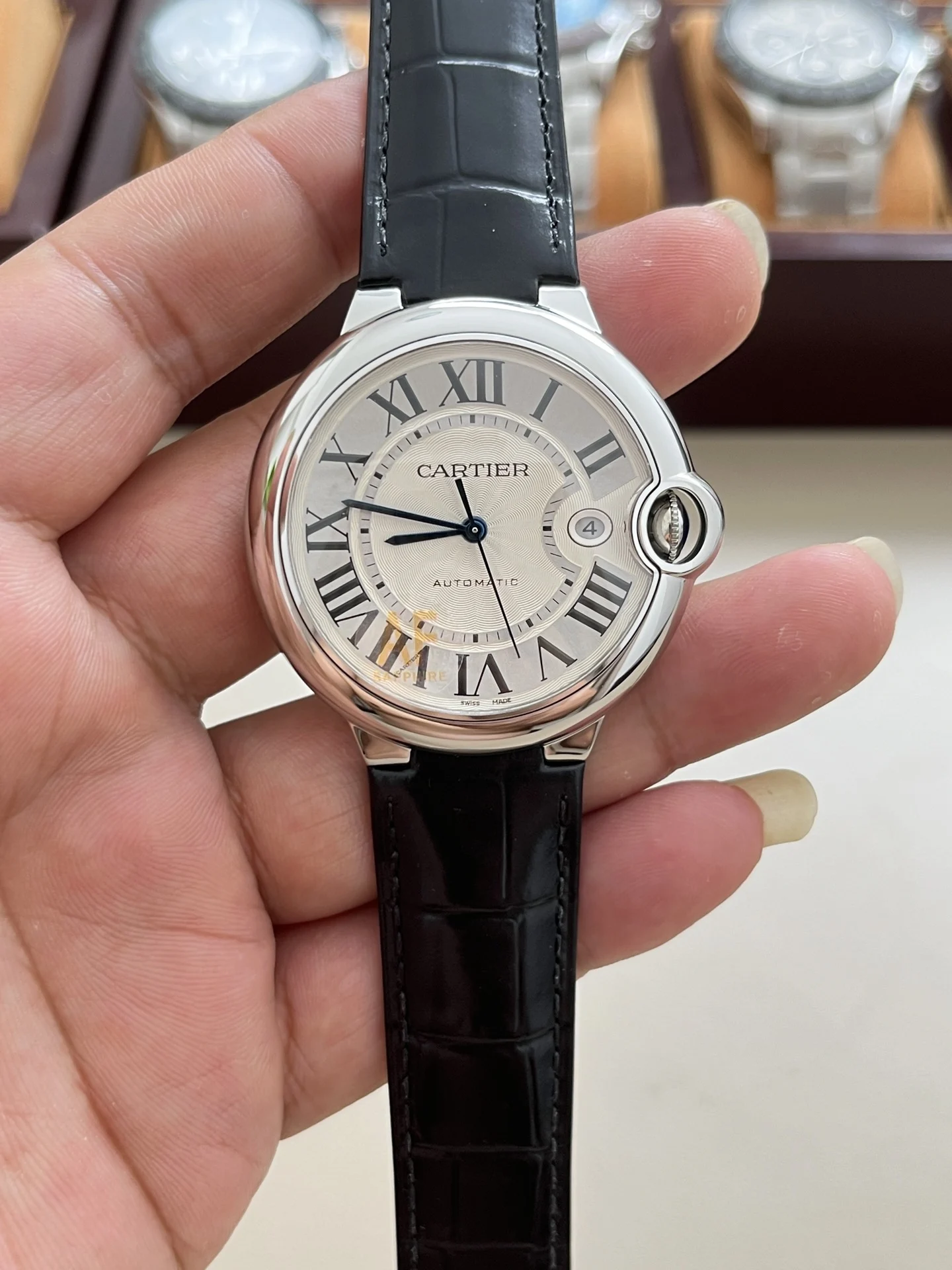 Cartier Ballon Bleu 42mm — photographed off the sweep