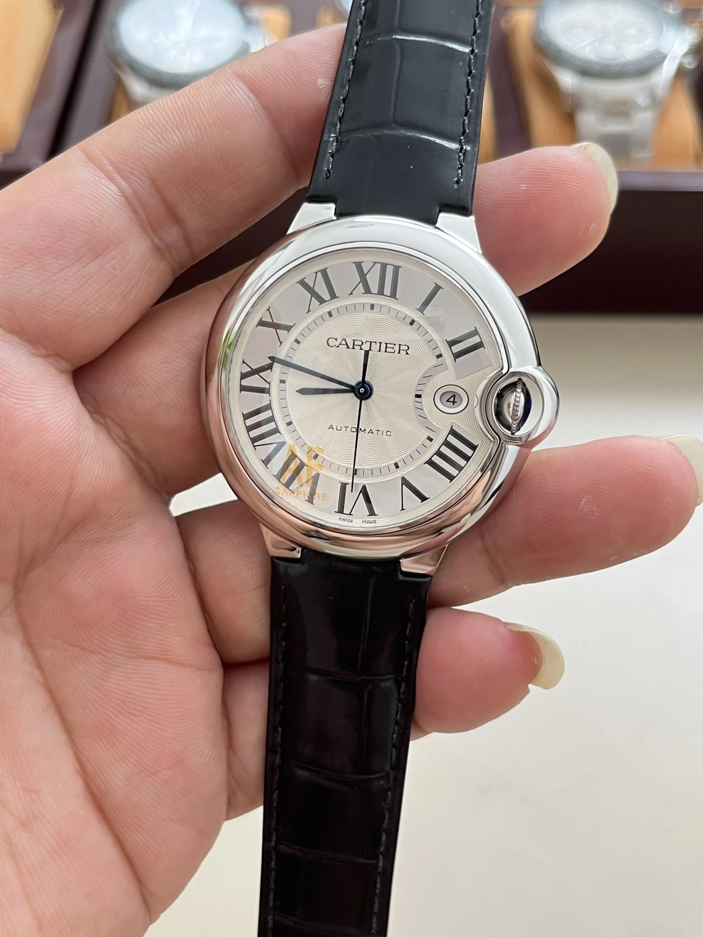 Cartier Ballon Bleu 42mm — photographed off the sweep