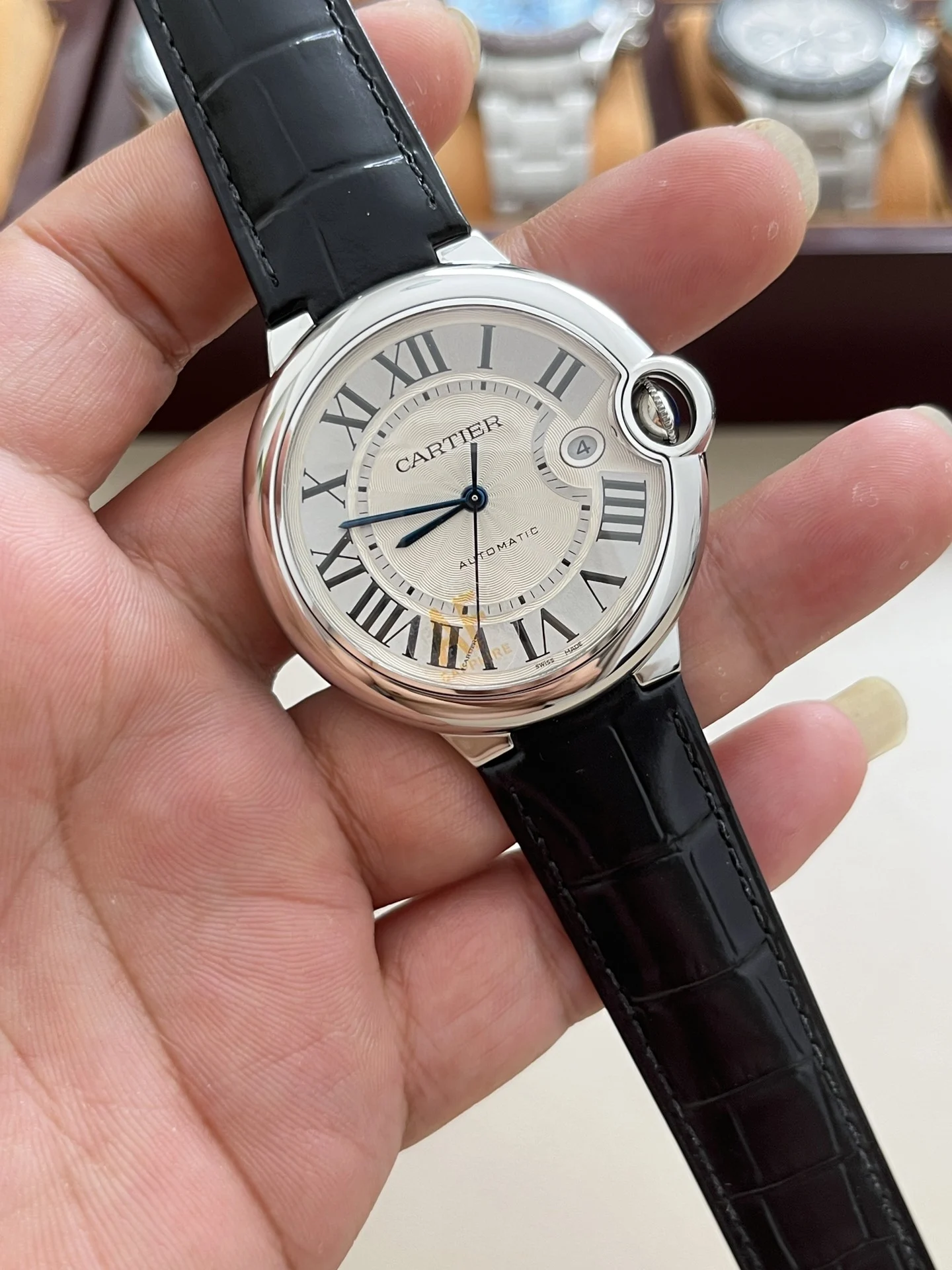 Cartier Ballon Bleu 42mm — photographed off the sweep