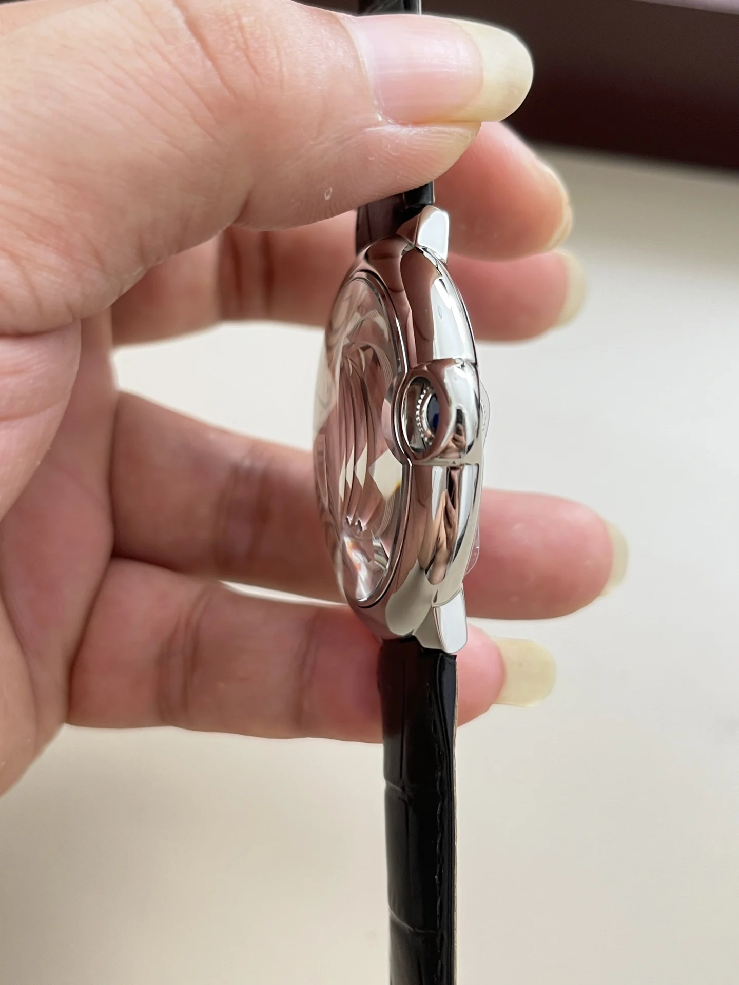 Cartier Ballon Bleu 42mm — photographed off the sweep