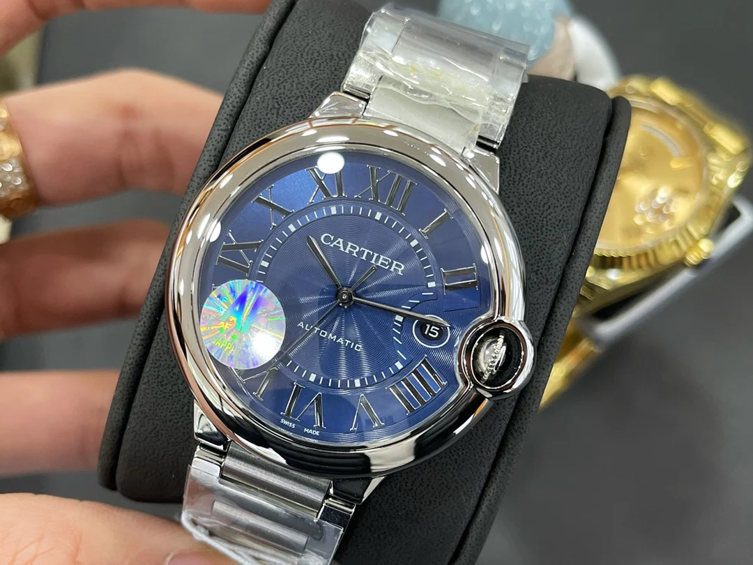 Cartier Ballon Bleu 42mm — photographed off the sweep
