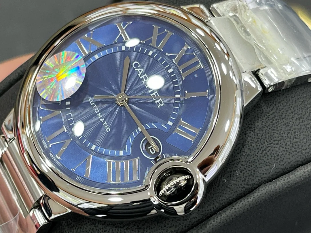 Cartier Ballon Bleu 42mm — photographed off the sweep