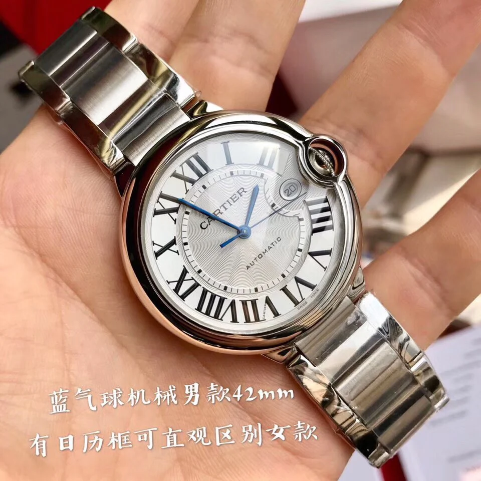 Cartier Ballon Bleu 42mm — photographed off the sweep