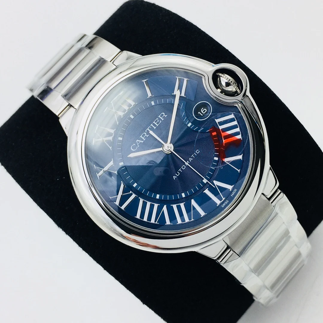 Cartier Ballon Bleu 42mm — photographed off the sweep