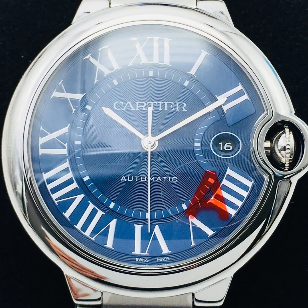 Cartier Ballon Bleu 42mm — photographed off the sweep