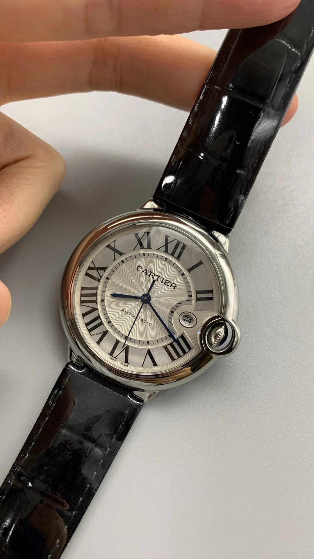 Cartier Ballon Bleu 42mm — photographed off the sweep