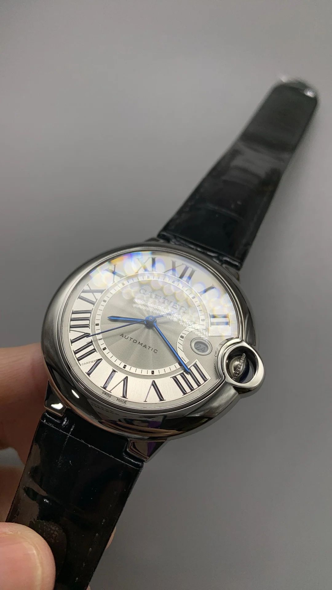 Cartier Ballon Bleu 42mm — photographed off the sweep