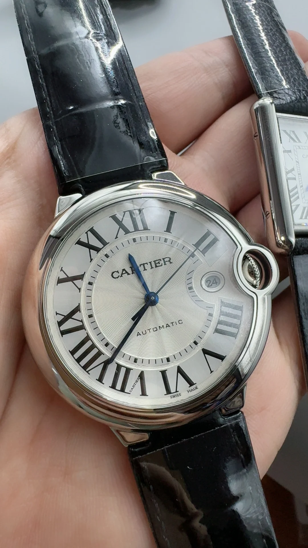 Cartier Ballon Bleu 42mm — photographed off the sweep