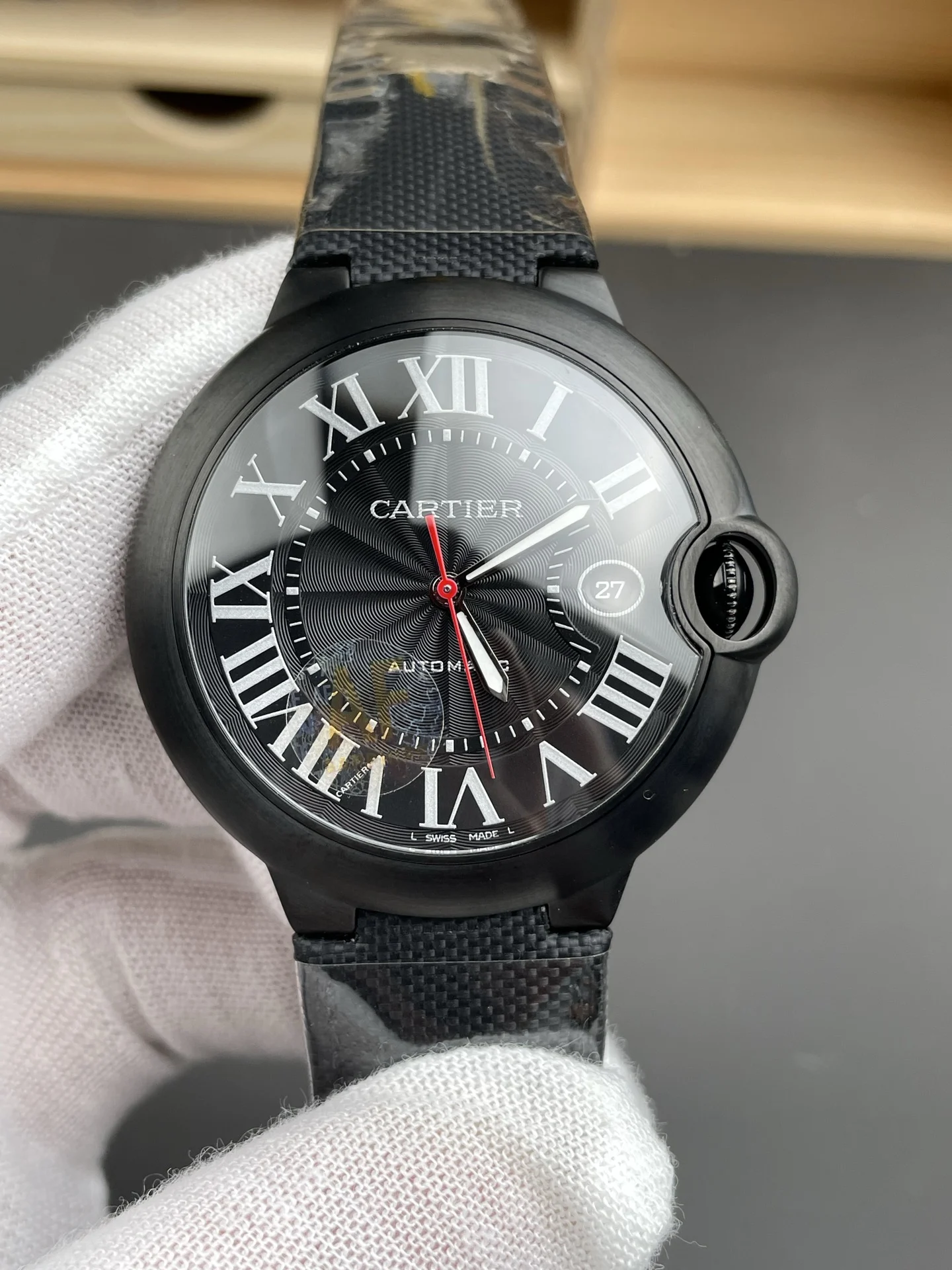 Cartier Ballon Bleu 42mm — photographed off the sweep