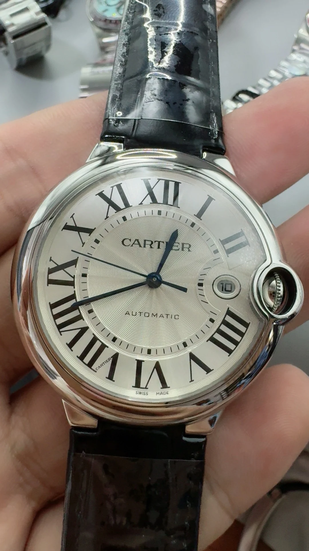Cartier Ballon Bleu 42mm — photographed off the sweep