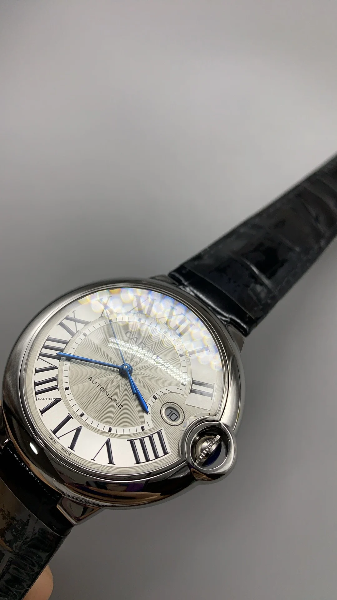 Cartier Ballon Bleu 42mm — photographed off the sweep